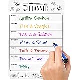 Magnetic Meal Planner for Refrigerator Dry Erase A4 - Magnet Weekly Menu Board for Fridge - Magnetic Menu White Board - Fridg