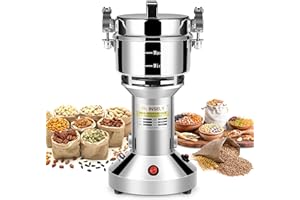 150g Grain Mill, flour mill grinder for home, Electric Stainless Steel Grain Grinder for Wheat, Spices, coffee,Corn and Other