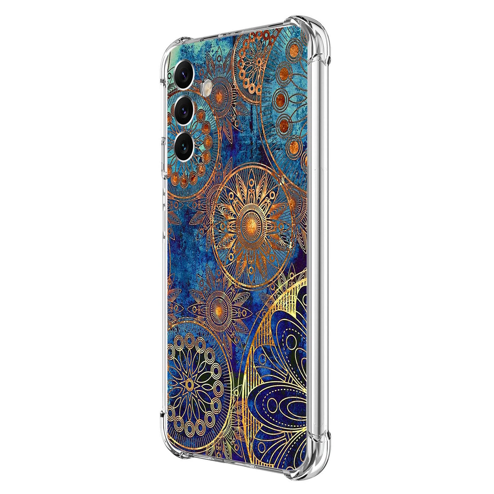 Photo 1 of Beaucov Galaxy A54 5G Case, Gorgeous Colours Circle Manala Drop Protection Shockproof Case TPU Full Body Protective Scratch-Resistant Cover for Samsung Galaxy A54 5G