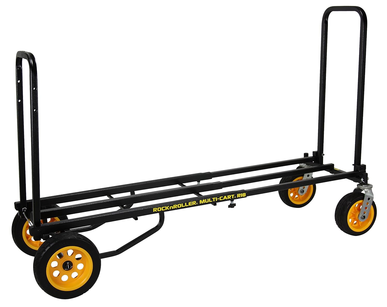 Rock-N-Roller R18RT (Mega Plus) 8-in-1 Folding Multi-Cart/Hand Truck/Dolly/Platform Cart/42" to 60" Telescoping Frame/700 lbs. Load Capacity, Black