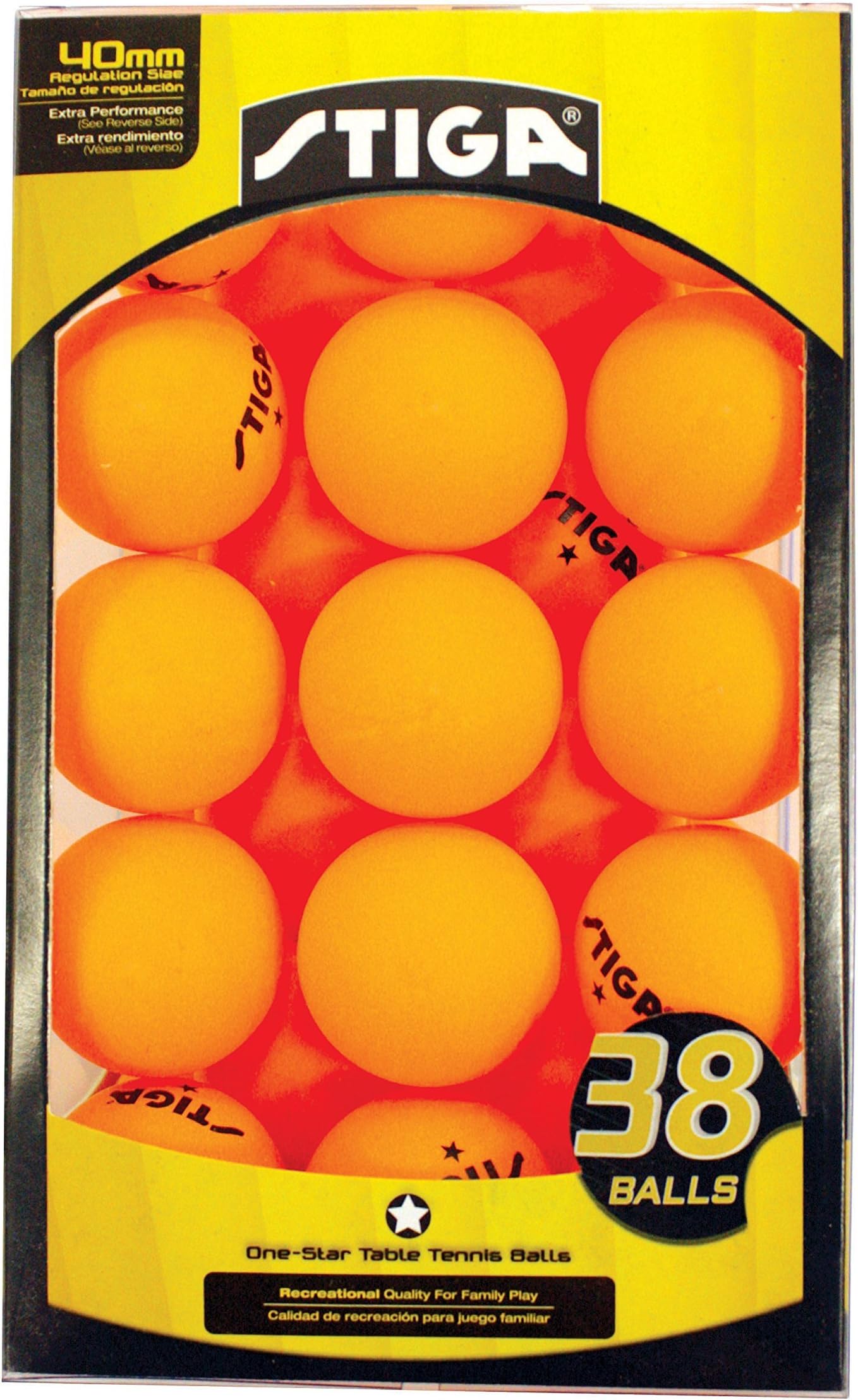 STIGA 1-Star Table Tennis Balls (38 Pack)