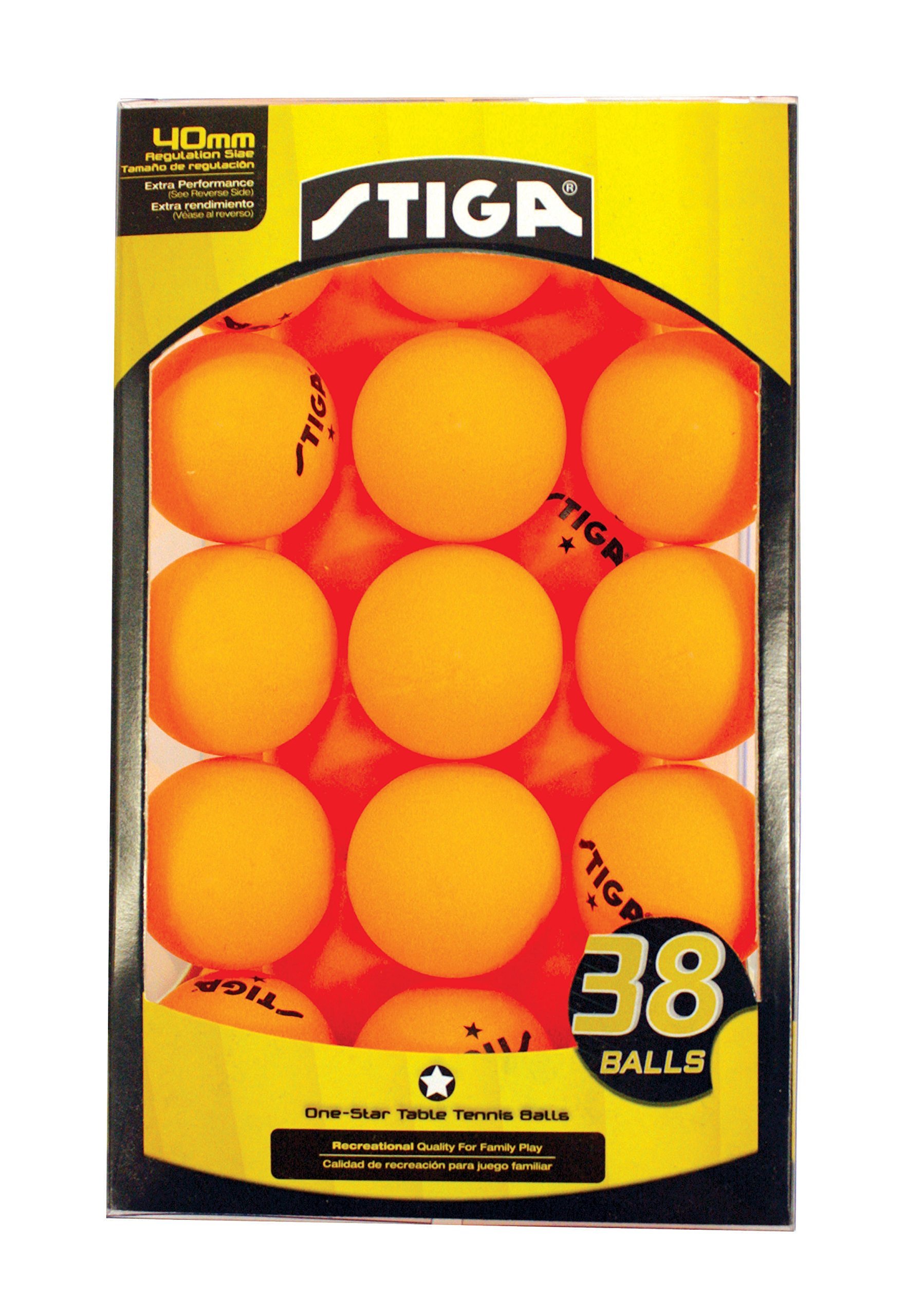 STIGA 1-Star Table Tennis Balls (38 Pack)