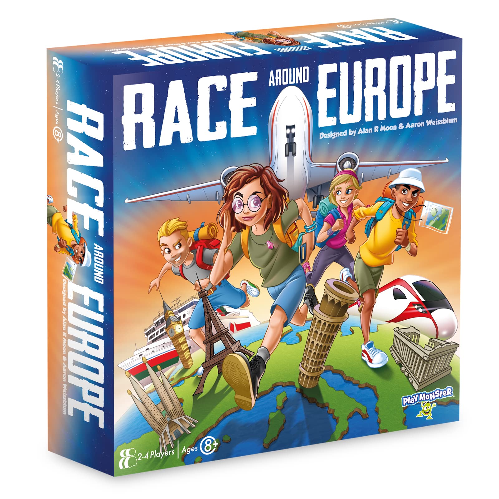 PlayMonster Games Race Around Europe Board Game, Multicolor