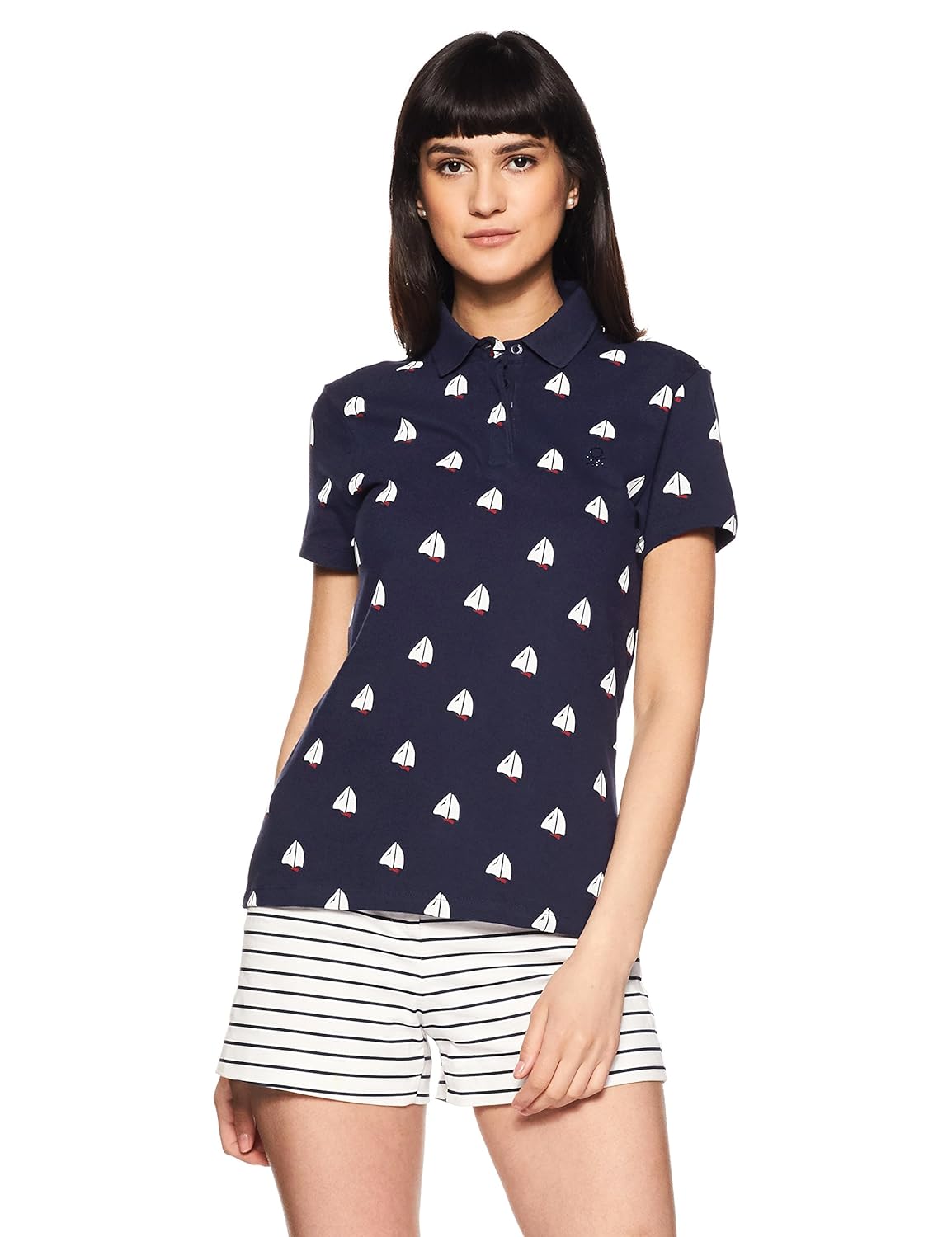 united colors of benetton women's regular fit polo