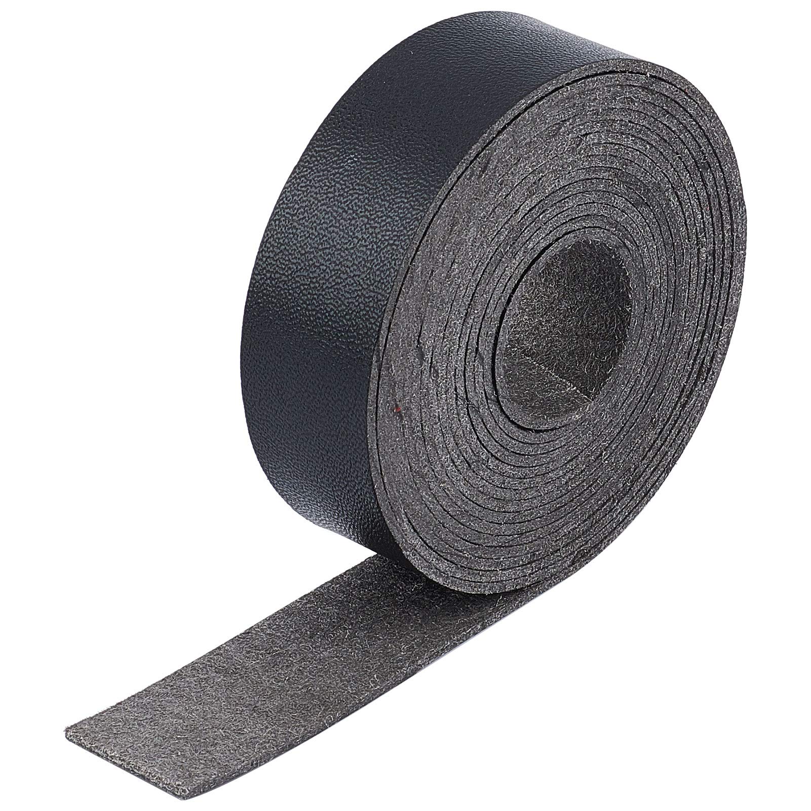 GORGECRAFT Leather Strap 20mm(3/4 Inch) Wide Black Leather Strip 2m/ 78 Inches Long Flat Lychee Pattern Leather Cord for Crafting Neckalce Bracelet Jewellery Making Pet Collars DIY Craft Projects — image 1