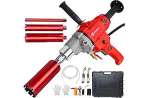 Gtonksye Diamond Core Drilling Machine, Handheld Dry and Wet Core Drill Rig, 1-1/4"Threaded Shaft, Equipped with Wet Drill Bi