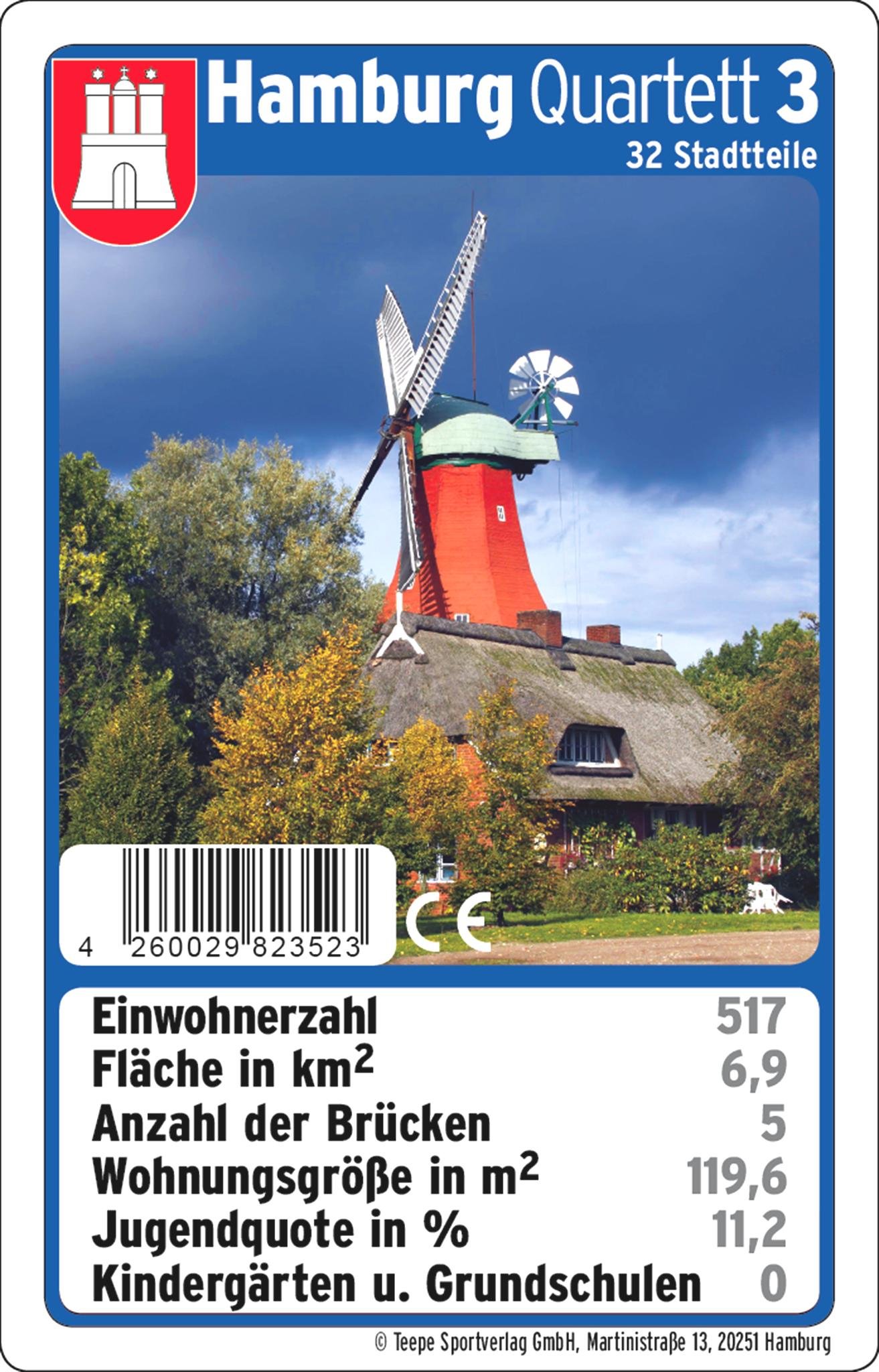 TEEPE 23523 Card Game Hamburg Quartet 3, N/A