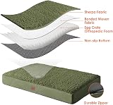 EHEYCIGA Orthopedic Dog Bed XXL Removable Washable Cover Dark Green 127x91x10cm view 4