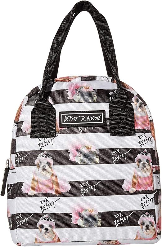 Betsey Johnson Insulated Lunch Tote w/Print Stripe One Size Amazon.co