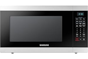 Samsung Electronics Samsung MS19M8000AS/AA Large Capacity Countertop Microwave Oven with Sensor and Ceramic Enamel Interior, Stainless Steel, 1.9 cubic feet