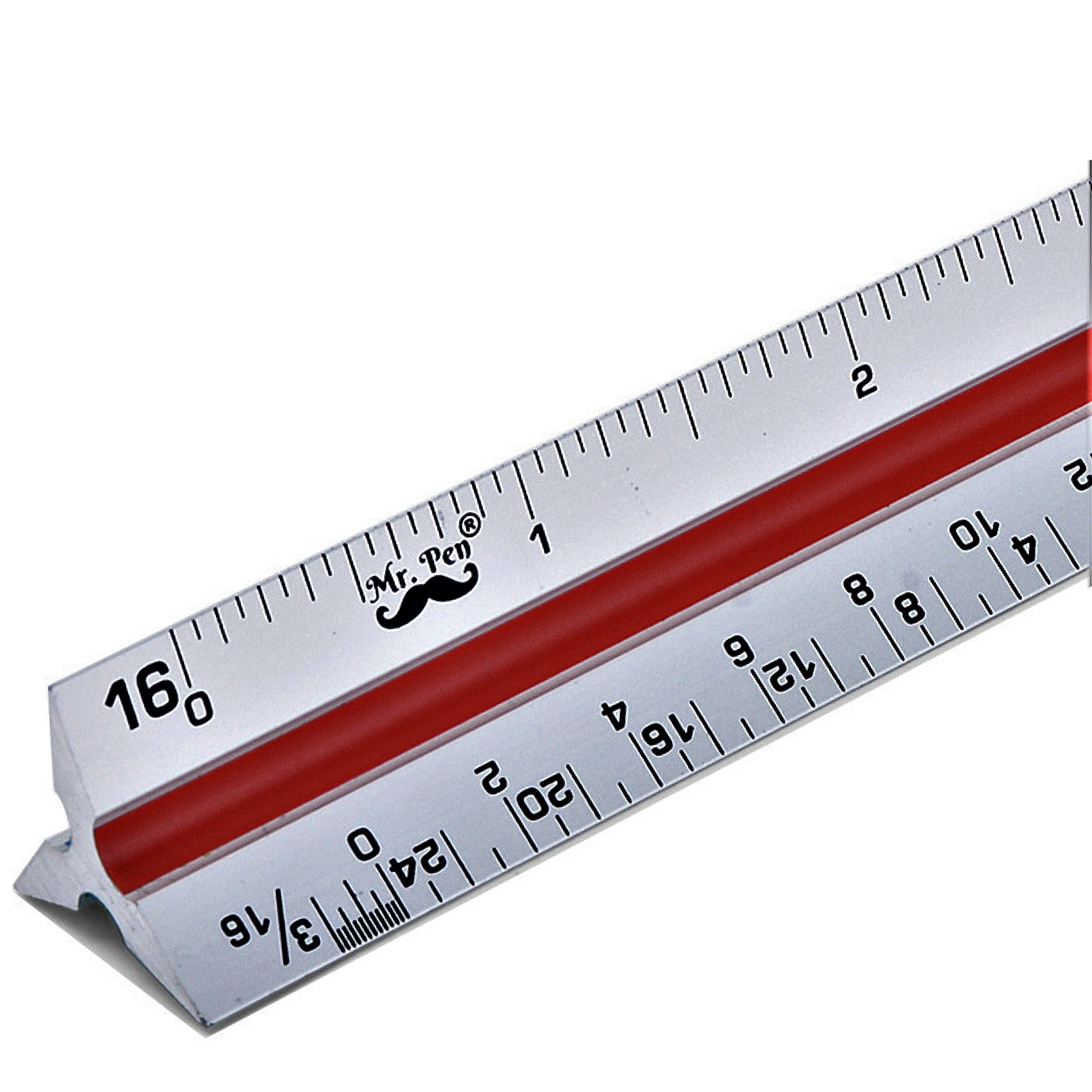 mr pen architectural scale ruler 12 aluminum architect scale