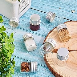 Tessco 100 Pcs 5 ml Mini Glass Bottles with Screw