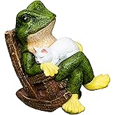 Redwix Miniature Frog Garden Statue with Cat Figurine, Frog Gifts, 3.14'' Outdoor Decorations for Yard and Garden