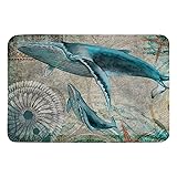 Modern Non Slip 3D Q Retro Whale Ocean Aniaml Home