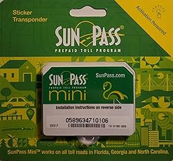 SunPass Mini Sticker Pre-Paid Toll Program For
