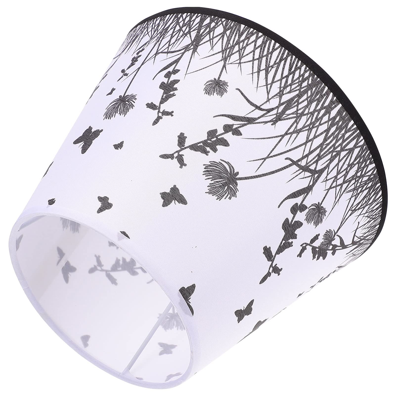 Uonlytech Lamp Shades Lamp Shade Cloth Art Chandelier Lampshade Rose Flower Pattern Light Cover Light Cover Frame Floor Ceiling Light Shade Replacement E27 Shades