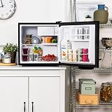 Abode Table Top Mini Fridge 43L Black Freestanding Reversible Door view 4