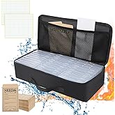 XLSXEXCL 27 Slots Seed Storage Organizer Box, Garden Seed Packet Organize with 90 Pcs Seed Envelopes & Label Stickers, Gardening Seed Keeper Set for Flower Vegetable Plants Garden