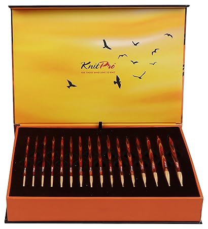 KnitPro Set The GOLDEN Light Box austauschbare Rundstricknadeln, Holz, Symphonie 27 x 18 x 5 cm