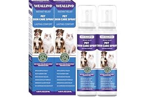 WEALLIN Hot Spot Itch Relief Spray for Dogs & Cats, Hot Spot Treatment for Dogs Itch Relief Spray for Dogs, Pet Treatment Spray for Itchy, Irritated Skin, Allergy, Rashes, Wound Care(8.12 Fl Oz)