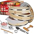 2-Tier 10-inch Bamboo Steamer Basket Set with Reinforcement & Handle,Steamer for Cooking,Dumpling Bun Dim Sum, Rice Potsticker Steaming Chinese Asian Food & Vegetables