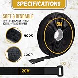 ARMIZ 5m Adjustable Cable Straps with 25 Buckles Black Nylon Tie view 3