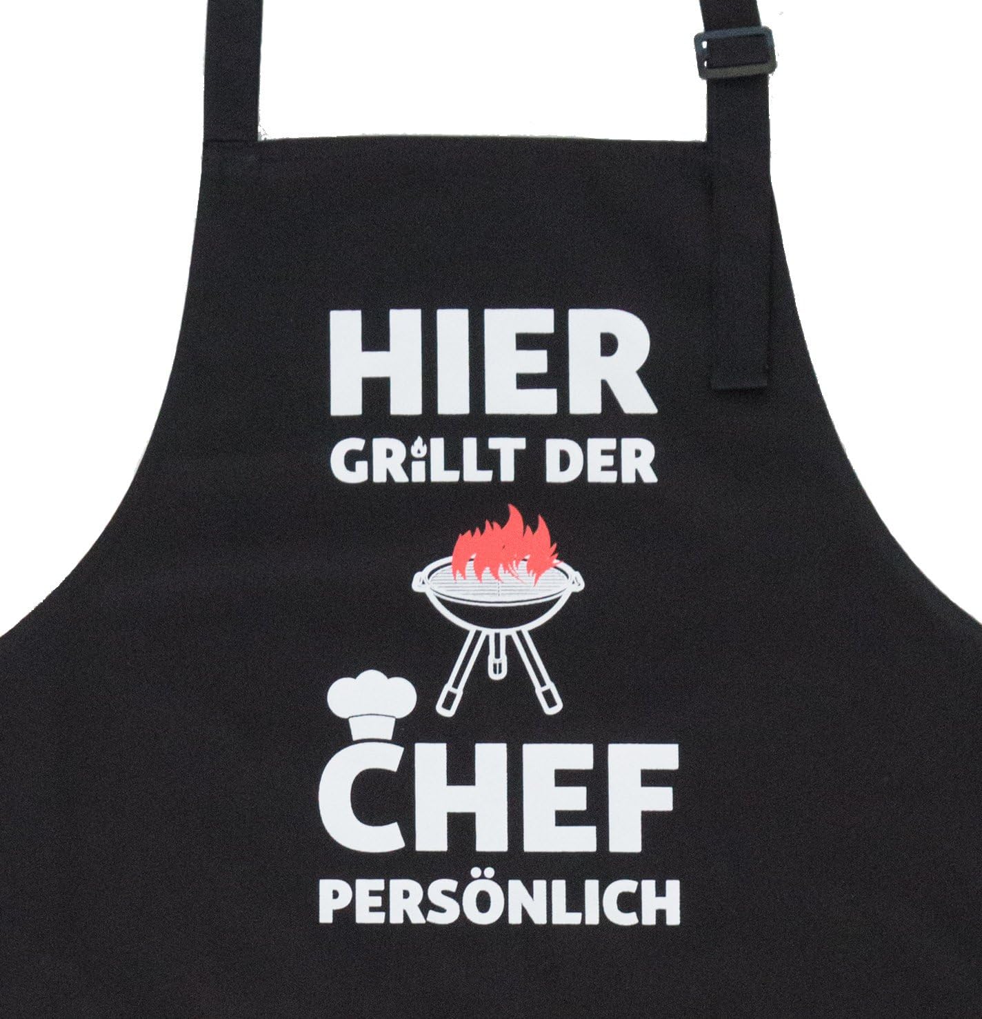 GRILLHIT X Grillschürze schwarz: Hier grillt der Chef persönlich - Geschenk für Männer
