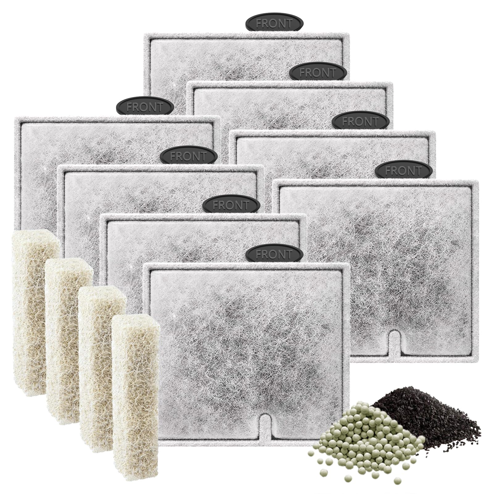 Photo 1 of 8 Pack Medium Filters Cartridges Compatible with Aqueon Fish Tank Filter Cartridges Compatible with Aqueon QuietFlow LED PRO Power Filter Size 10/Power Filter Size 10/E Internal Power Filter Size 20