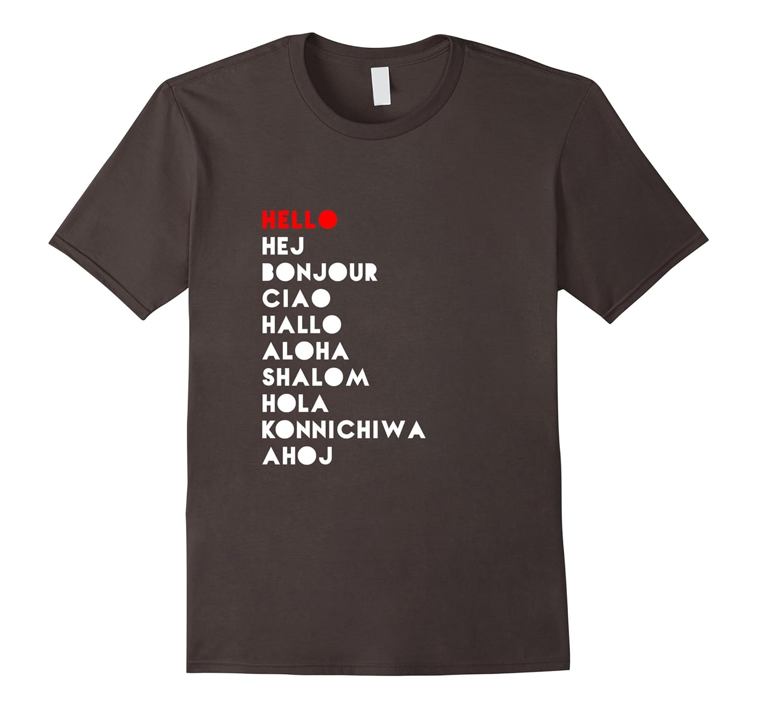 Hello in Different Languages Travel Backpacking TShirtTH TEEHELEN