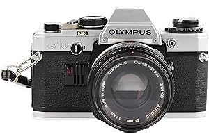 Olympus OM-10 OM10 35mm SLR Film Camera with Manual Focus Om Mount System Lens (Renewed)