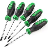 SK 5-Piece Star Screwdriver Set, Magnetic Screwdriver Set, S2 Steel | Heat-Treated Chrome Plating Shaft, Black Oxide Tip, SureGrip Handle