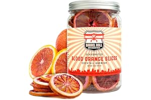Barrel Roll Bar Essentials USA Grown Dried Blood Orange Slices for Cocktails | 4 Ounces of Large Dehydrated Oranges | Orange Cocktail Garnish | Dried Fruit for Cocktails & Healthy Snacks | All Natural
