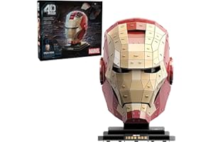 4D Build, Marvel Iron Man 3D Puzzle Model Kit with Stand 96 Pcs | Iron Man Helmet Desk Decor | Building Toys | 3D Puzzles for Adults & Teens 12+