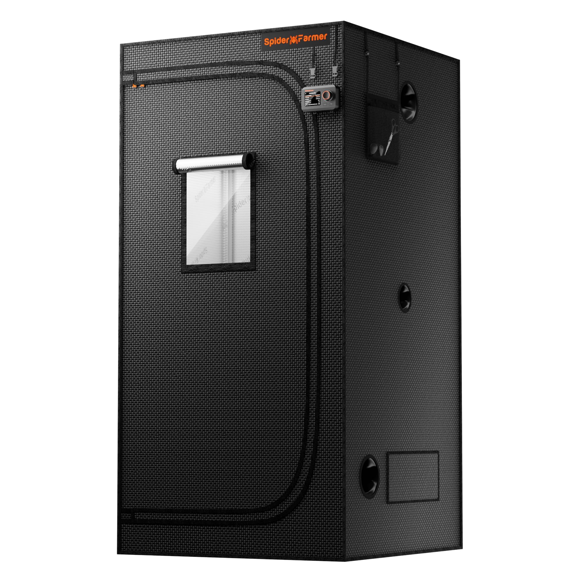 Spider Farmer 3.3x3.3 Grow Tent 2026 New, 39"x39"x80", with Controller Landyard, Enlarged View Window, 1680D Thicken Mylar Canvas for Indoor Hydroponic Growing for SE3000, G3000 Image