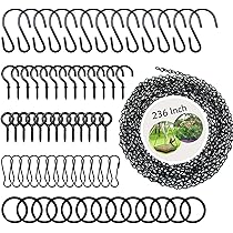 thumbnail image 2 of Lewondr Wall Hanging Plant Bracket, 2 Pack 12 Inch Retro Iron Metal Wall Décor Shepard Hook Lantern Wall Hanger For Hang 2 of 11