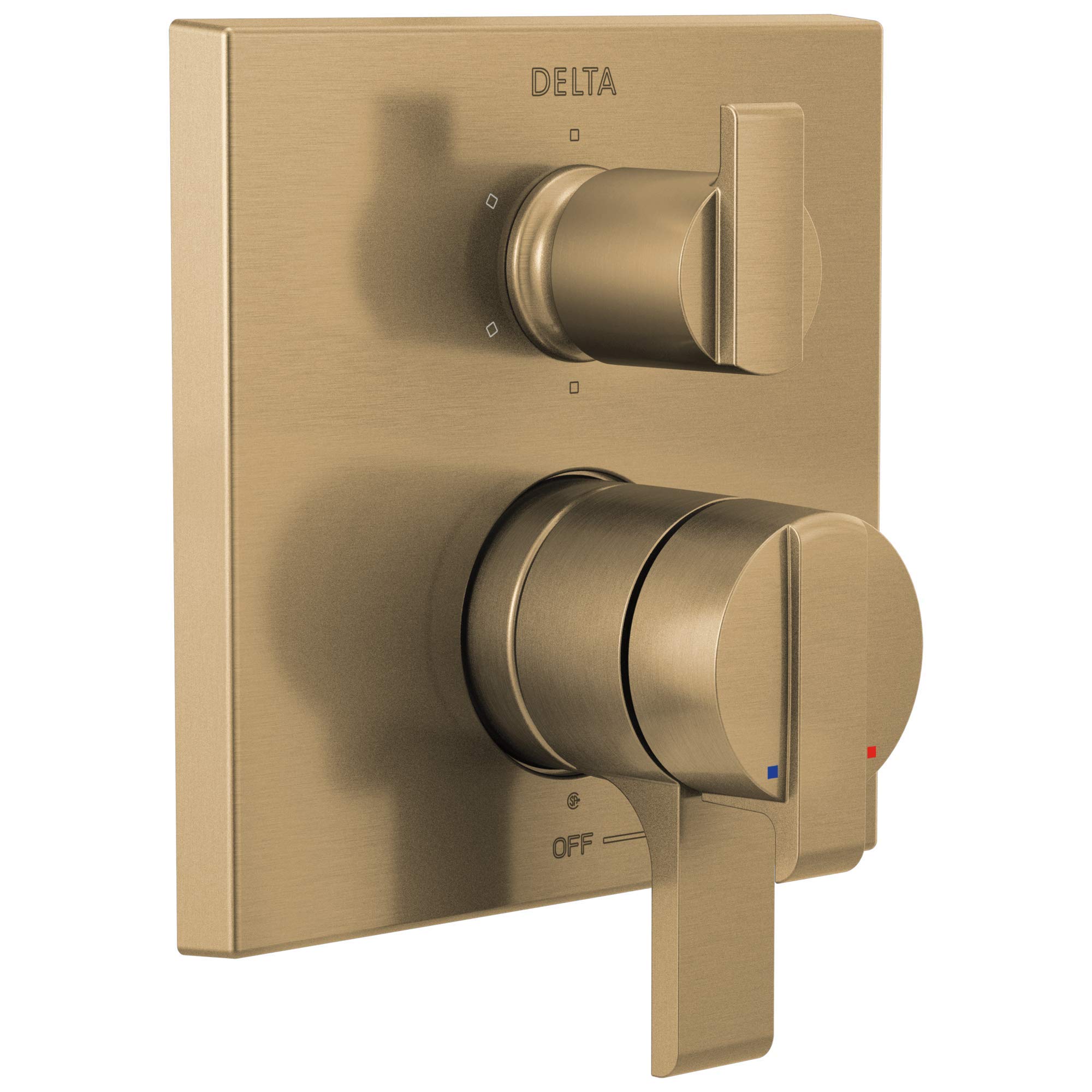 Photo 1 of **MISSING SOME PIECES**Delta Faucet Ara 17 Series 6-Setting Integrated Diverter Valve Trim Kit, Gold Diverter Valve Trim Kit, Shower Trim Kit, Champagne Bronze T27967-CZ (Valve Not Included)
