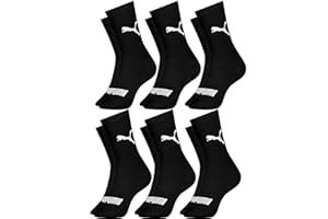 Kit 6 Pares Meia Cano Médio Alto Atoalhada Esportiva Algodão Masculina Feminina Unissex Adulto Academia Dia a Dia Puma