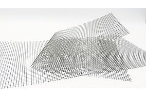 LLMENGEN Woven Wire 10 Mesh - 12"X 24" 30X60cm Size - 2mm Hole - Coarse,Gauze Stainless Steel 304L 61% Open Area Rodent Mesh Garden Wire Mesh Replacements Cabinets Wire Mesh