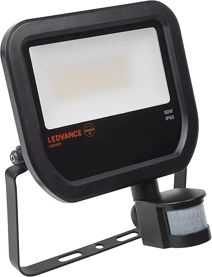 LEDVANCE Floodlight LED Sensor 50 W Negro A - Proyectores (50 W ...