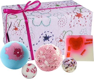 Bomb Cosmetics Pretty in Pink Bath Gift Pack 5 Pc 480g Handmade Cruelty-Free