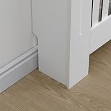 Vivo Technologies Radiator Cover White Large MDF Slat Shelf 152x82x19 cm view 6