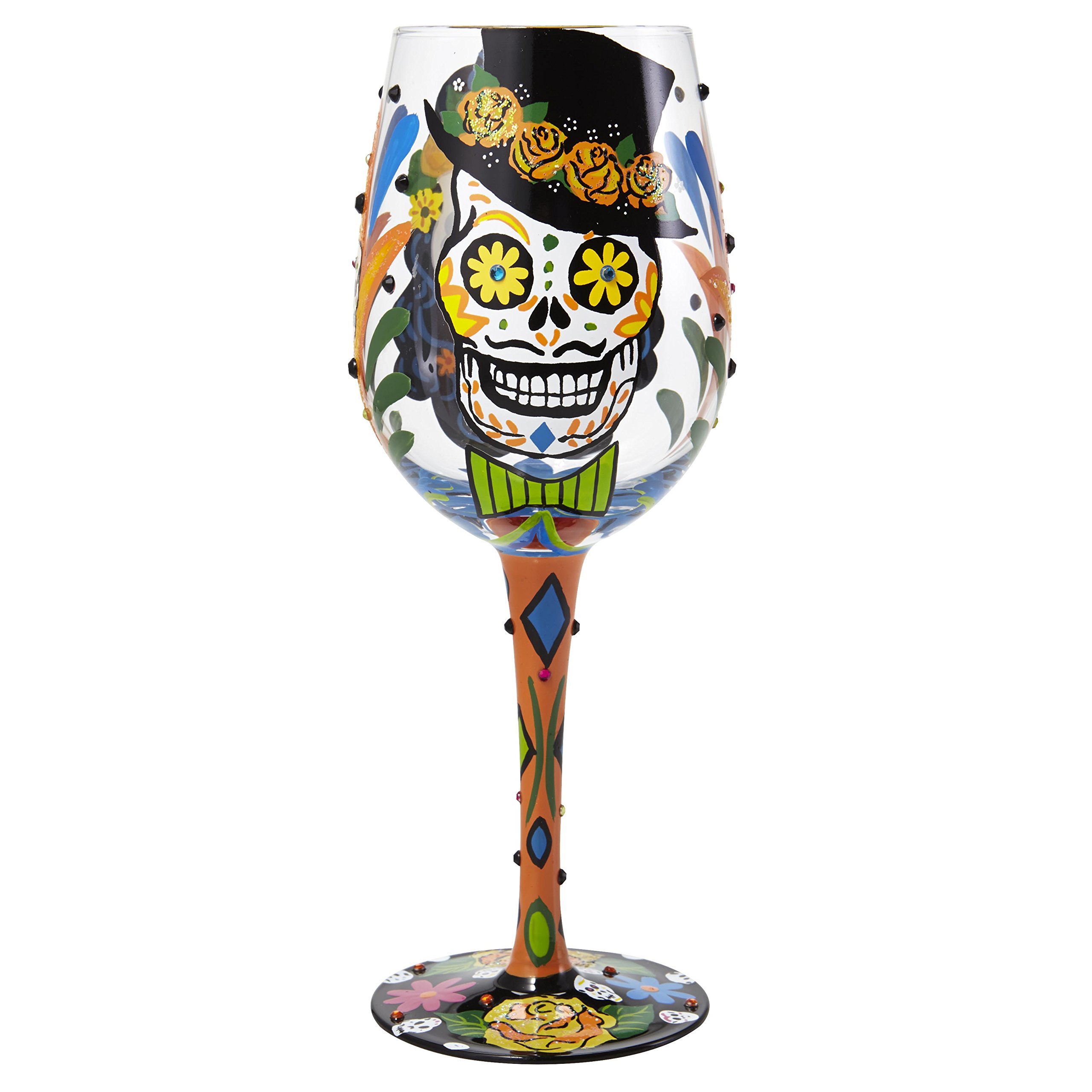 Lolita Sugar Skulls Wine Glass