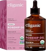 Cliganic Organic Rosehip Seed Oil 100% Pure Cold Pressed Carrier Oil for Skin view 1
