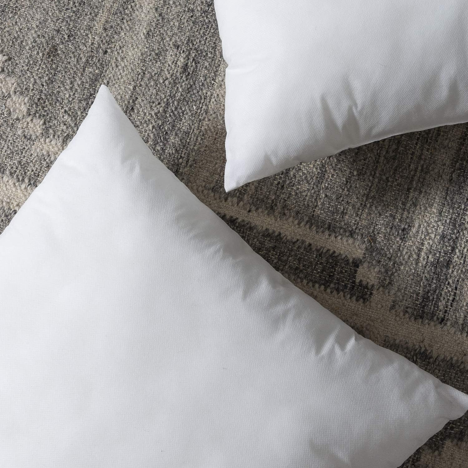 Phantoscope Premium Outdoor Pillow Inserts - Pack of 2 Square Form Decorative Throw Pillow Couch Sham Cushion Stuffer 18 x 18 inches- Water, Mildew, Dust Mite Resistant: Home & Kitchen