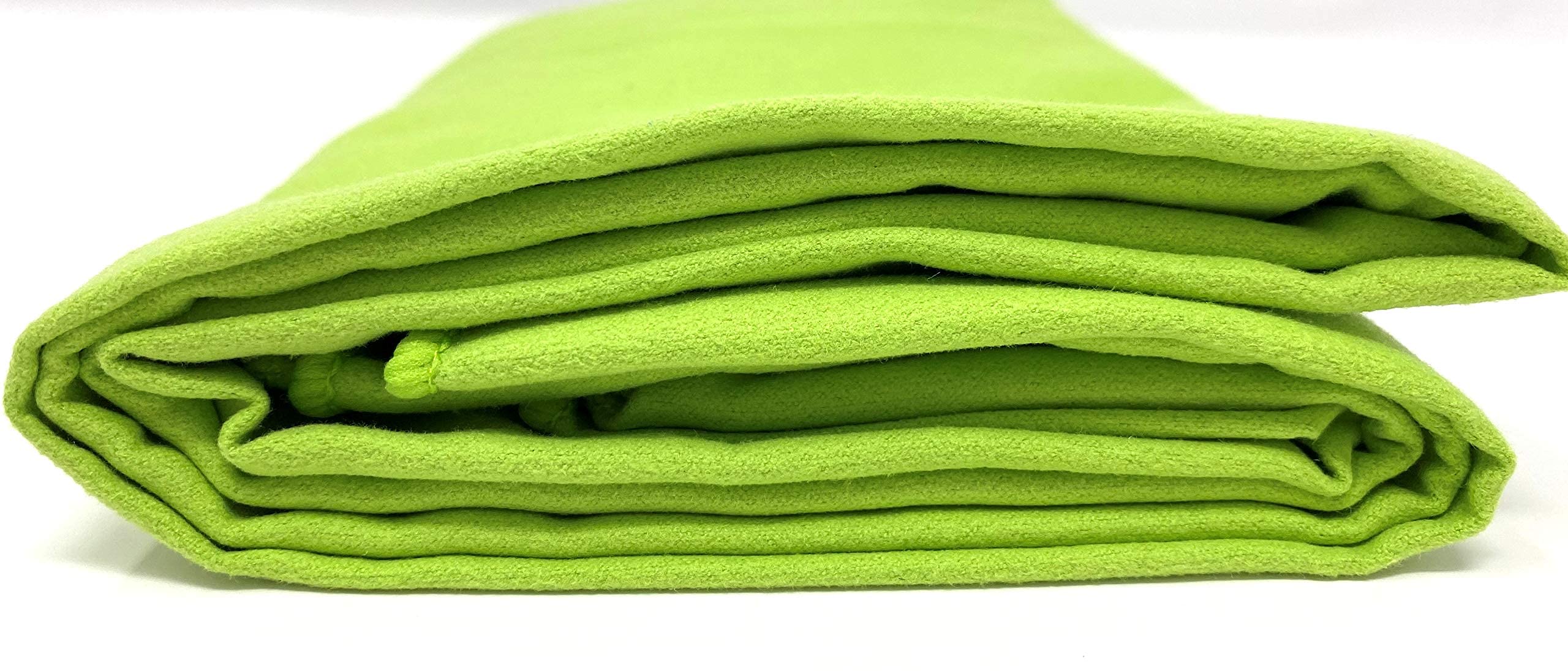 Microfibre Towel, Large 130x75cm Quick Drying for Gym, Camping, Swimming, Travel, Yoga, Beach, Holiday, Highly Absorbent, Compact Lightweight (Green, 130 x 75cm)
