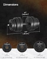 SONGMICS 2 x 15 kg Adjustable Dumbbells Set Ink Black SYL30HV1 view 6