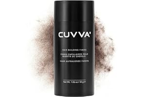 CUVVA Hair Building Fibers (30g) - Instantly Fill in Fine and Thinning Hair to Create a Thicker, Fuller Look - 13 Different Shades for Men & Women - Dark Brown