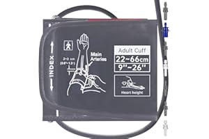 Alcarefam Extra Large Blood Pressure Cuff, 22-66cm XXL Cuff for Big Arms, Replacement Adult Cuff Compatible with Omron BP Mon
