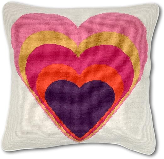 Jonathan Adler Heart Needlepoint Throw Pillow Amazon Co Uk