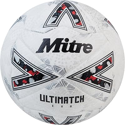 Mitre Ultimatch Football Enhanced Control Durability Size 5 White